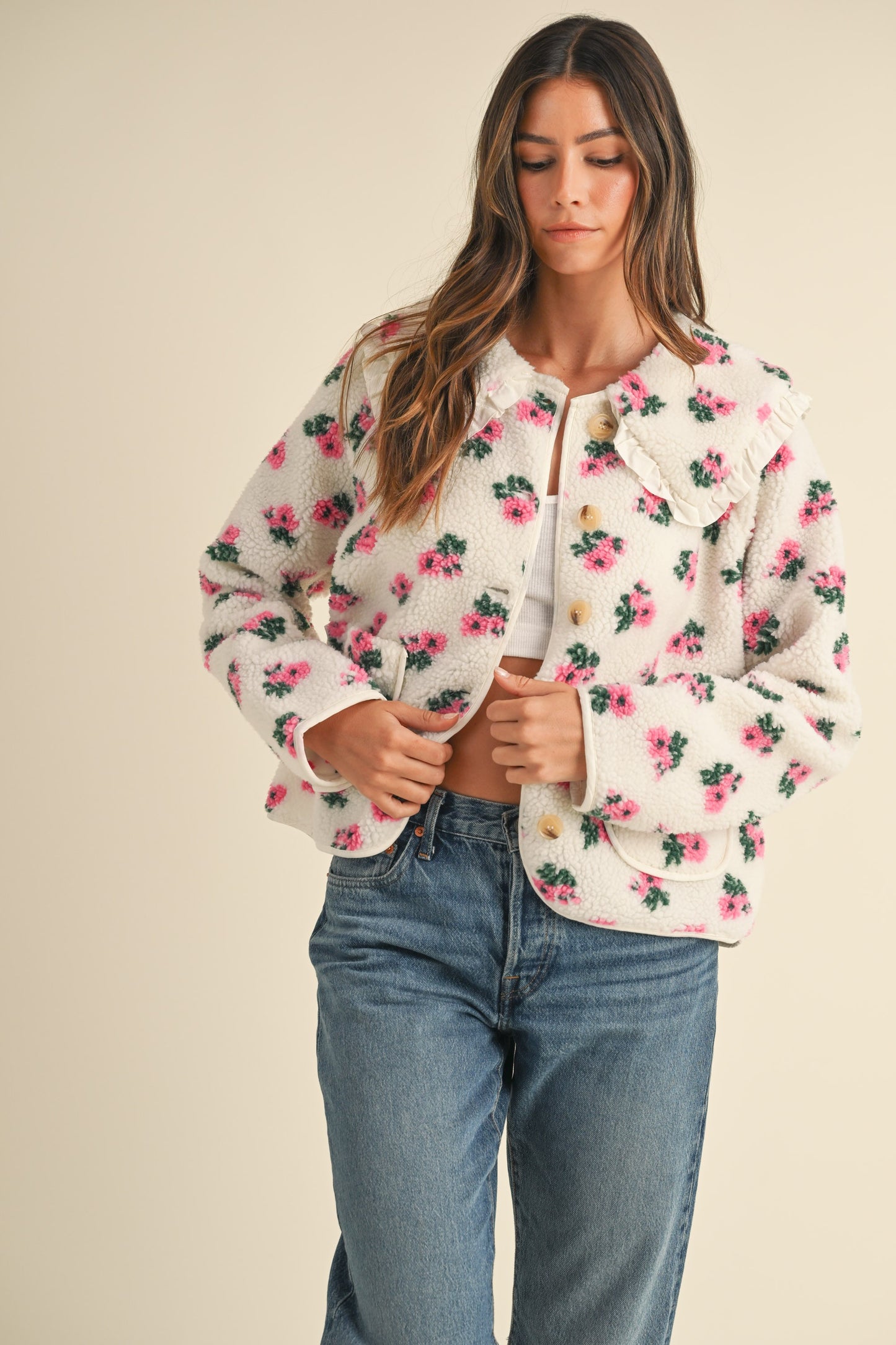 The Preppy Teddy Floral Jacket