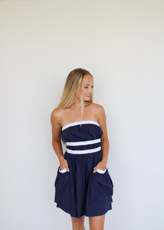 Blueberry Strapless Dress