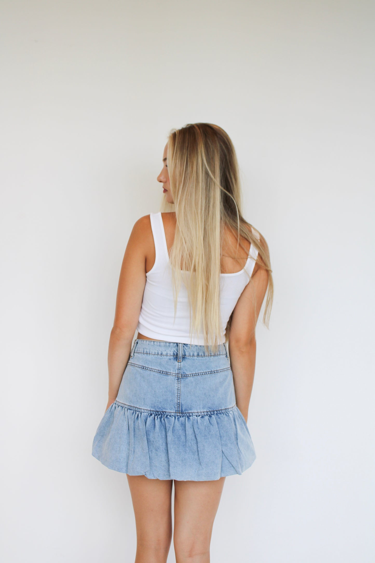 Denim Bubble Skirt