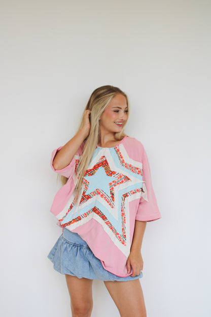 Pink Starburst Top