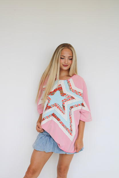 Pink Starburst Top