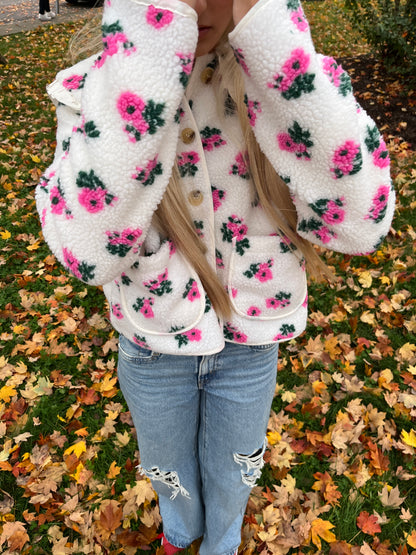 The Preppy Teddy Floral Jacket