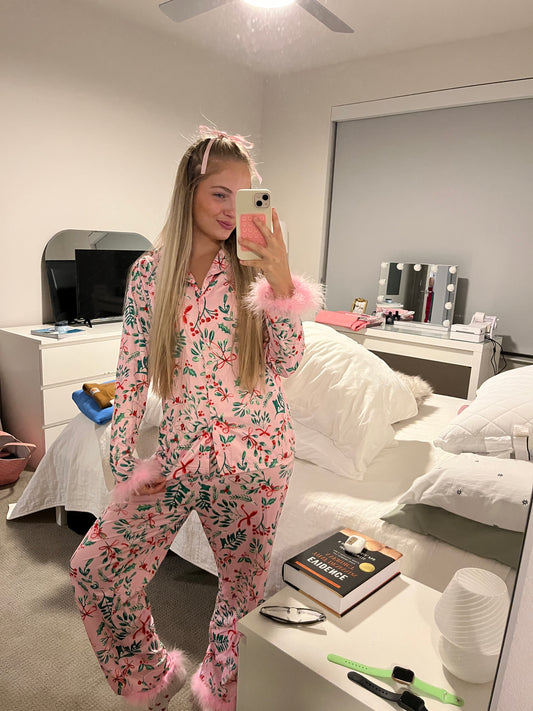 The Pink Mistletoe Pajamas